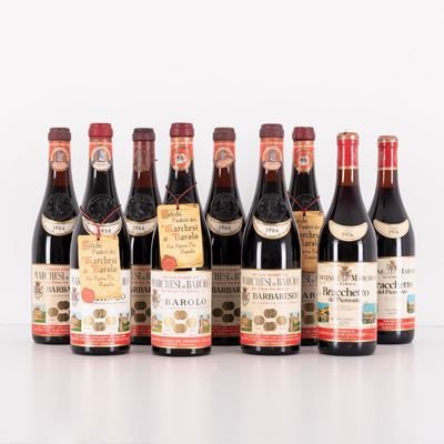 Lotto di 9 Bottiglie Marchesi di Barolo
