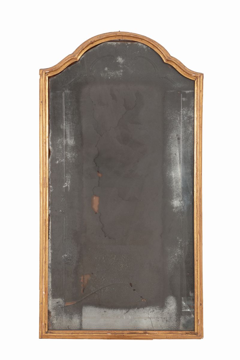 Quattro Specchiere Neoclassiche con Appliques in Legno e Metallo Dorato. Specchi Originali al Mer...