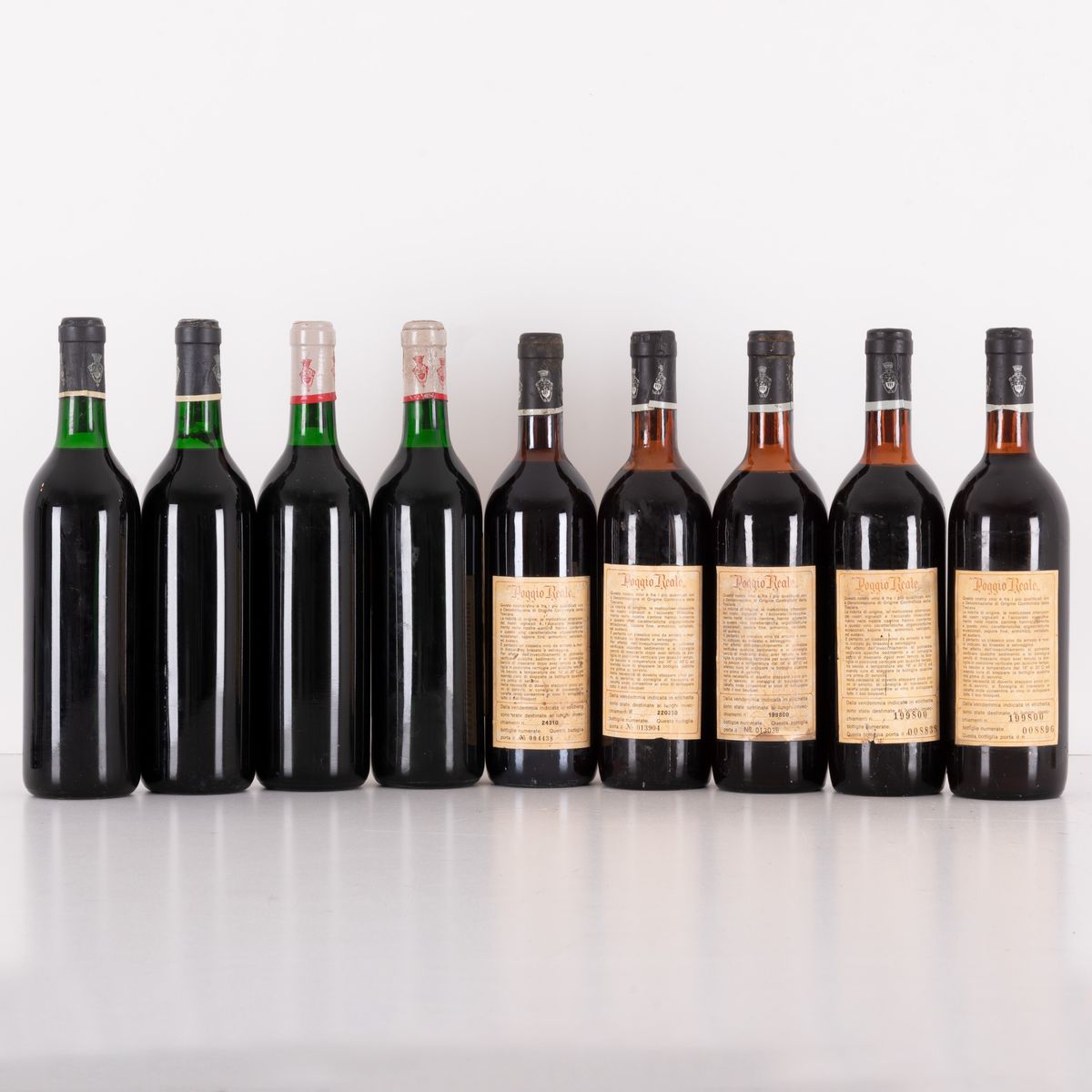 Lotto di 9 Bottiglie Chianti Spaletti