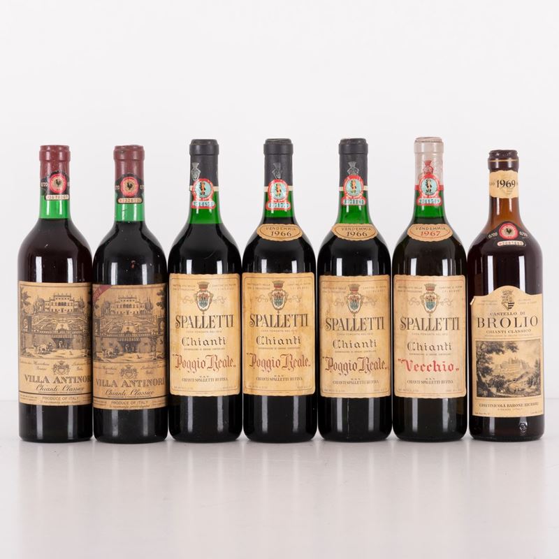 Lotto di 7 bottiglie Chianti