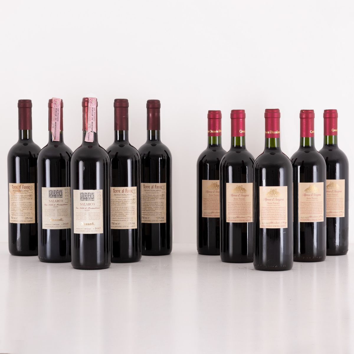 Lotto di 10 bottiglie