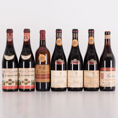 Lotto di 7 Bottiglie Barbaresco