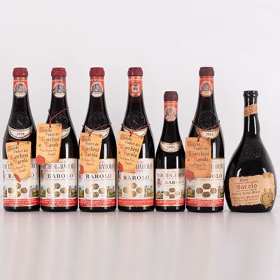 Lotto di 7 Bottiglie Barolo