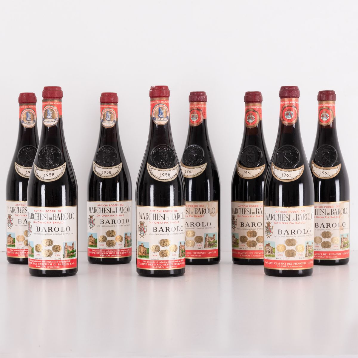 Lotto di 8 Bottiglie Barolo Marchesi di Barolo