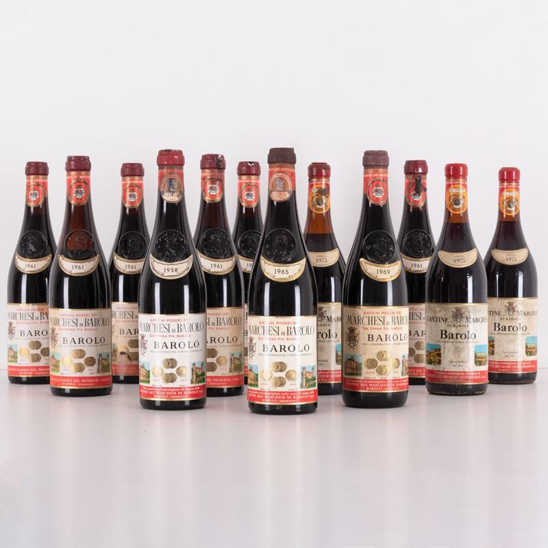 Lotto di 12 Bottiglie Barolo Marchesi di Barolo