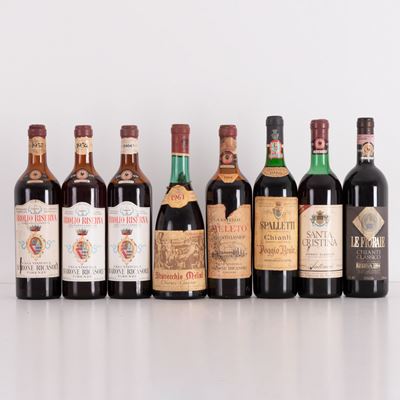 Lotto di 8 Bottiglie Chianti