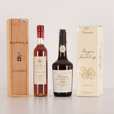 Lotto di Bas Armagnac e Calvados