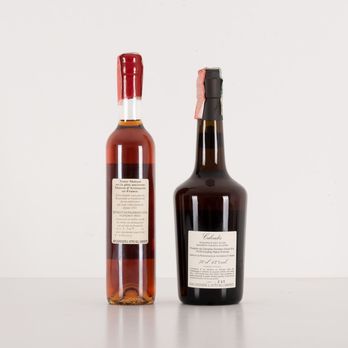 Lotto di Bas Armagnac e Calvados