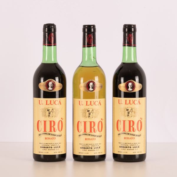 Lotto di 3 bottiglie Rosato Casa vinicola Umberto Lucà