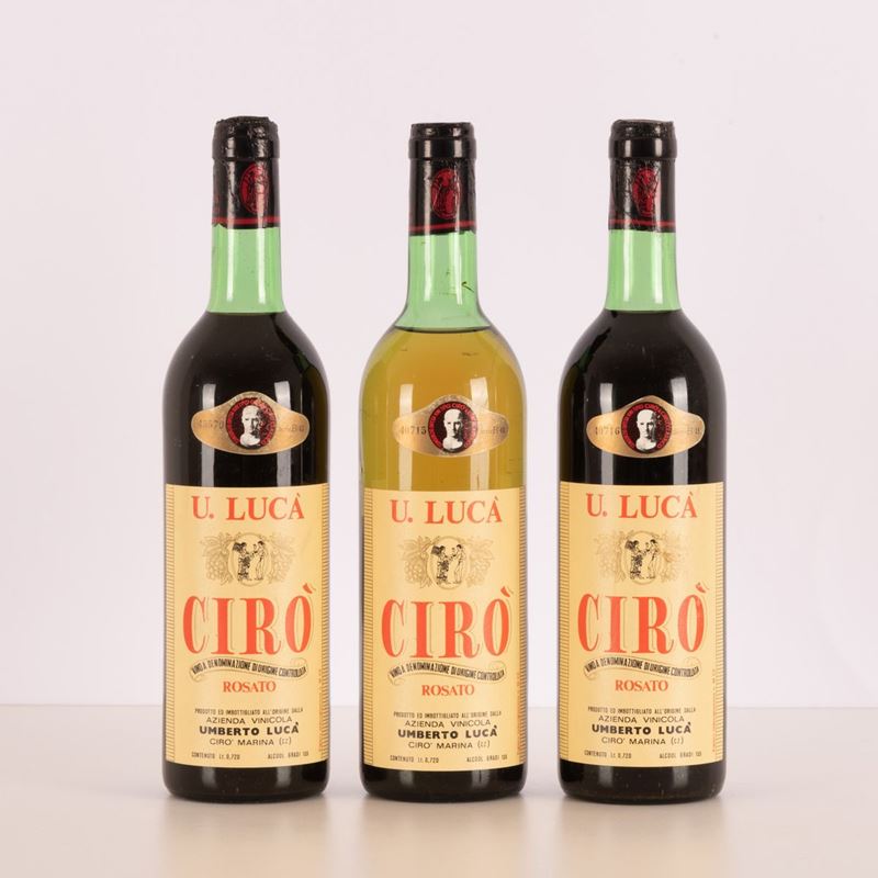 Lotto di 3 bottiglie Rosato Casa vinicola Umberto Lucà