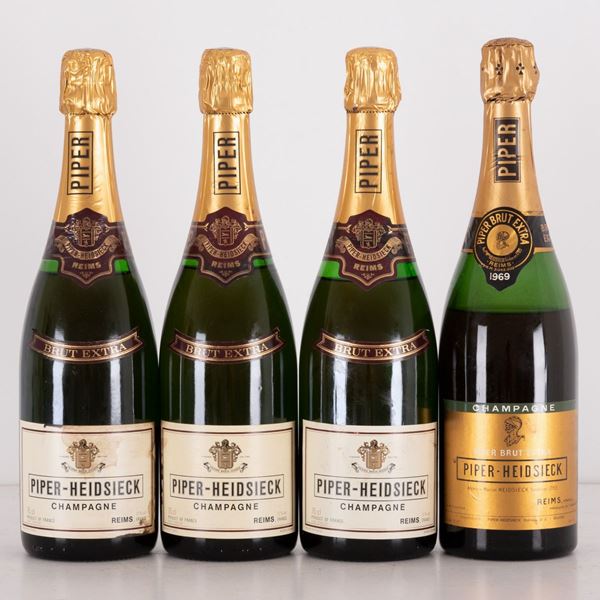 Lotto di 4 bottiglie Champagne