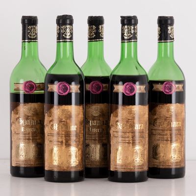 Lotto di 5 Bottiglie in Cassa di Legno Vino Ghemme Casa Vinicola A. Valsesia