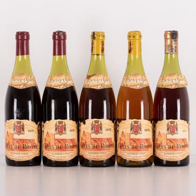 Lotto di 5 Bottiglie Cotes Du Rhone Reserve Ogier H. Ogier & Fils