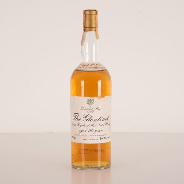 Lotto di 1 bottiglia The Glenlivet Single Highland malt scotch whisky 20 Y.O.