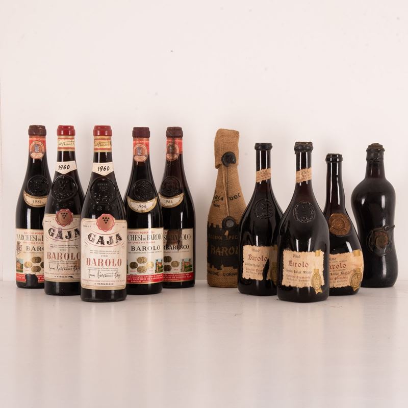 Lotto di 10 Bottiglie Barolo