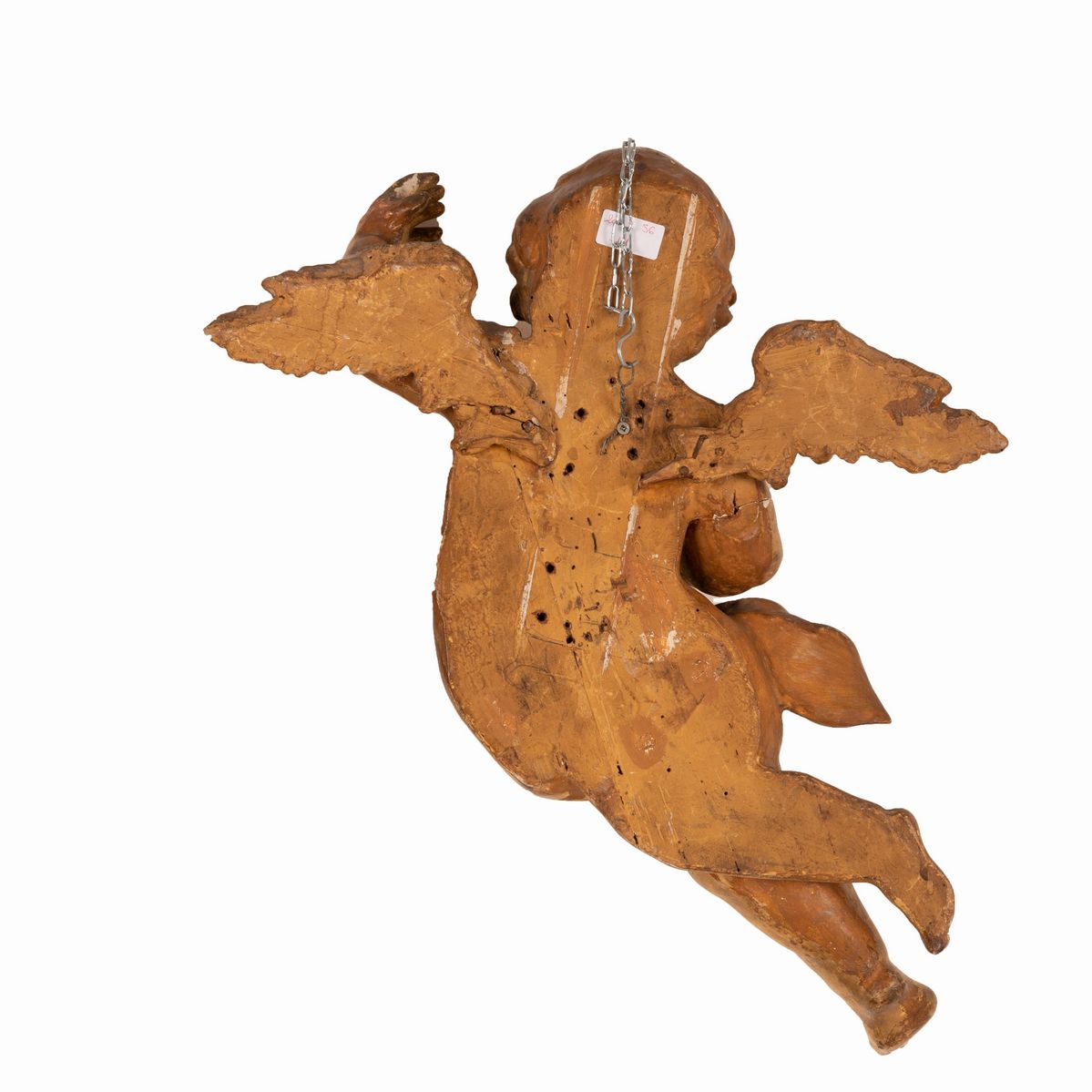 Coppia di Putti in Legno Dorato Roma