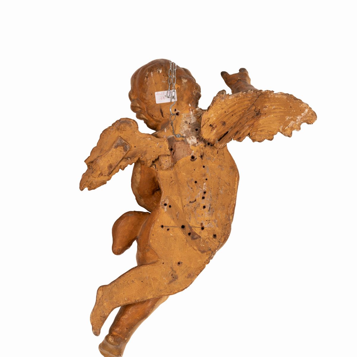 Coppia di Putti in Legno Dorato Roma