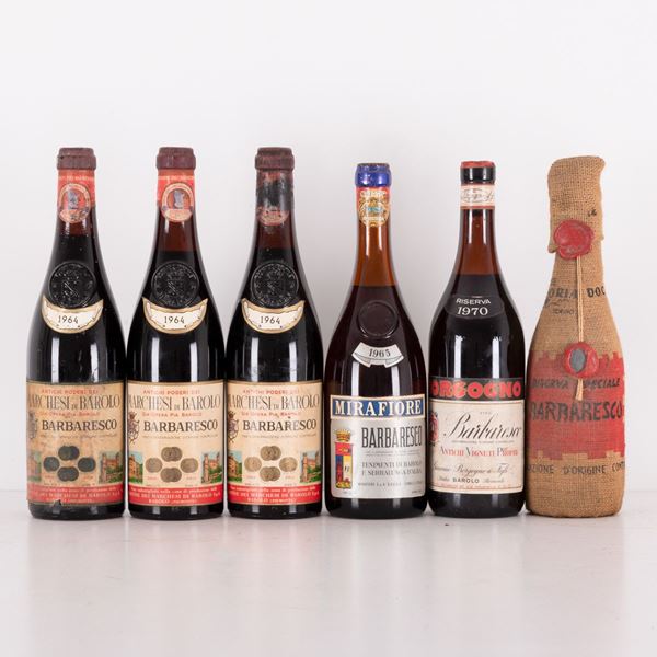 Lotto di 6 bottiglie Barbaresco