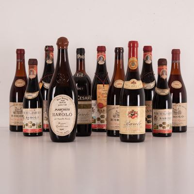 Lotto di 11 Bottiglie Barolo