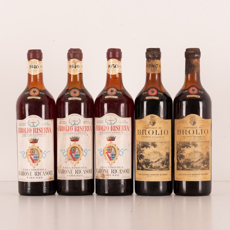 Lotto di 5 Bottiglie Chianti