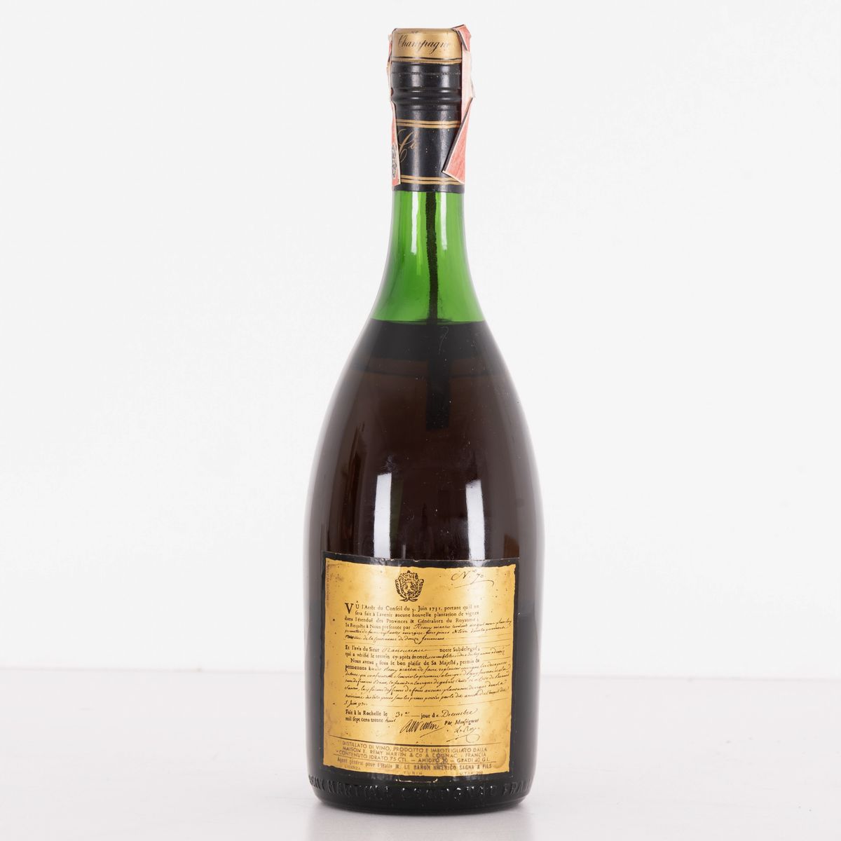 Lotto di 1 bottiglia Cognac 78 Cl. E. Remy Martin & Co. (Anni '60/70) -  Asta Asta 15: Vini pregiati e distillati - Gliubich Casa d'Aste