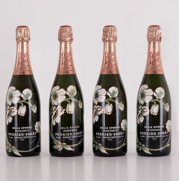 Lotto di 4 bottiglie Perrier-Jouet "Belle epoque"