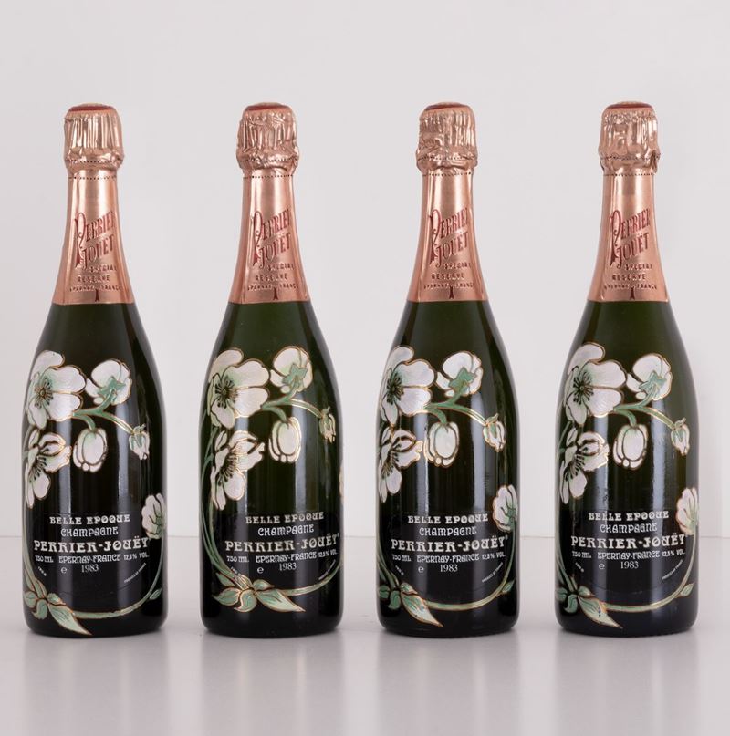 Lotto di 4 Bottiglie Perrier-jouet "belle Epoque"