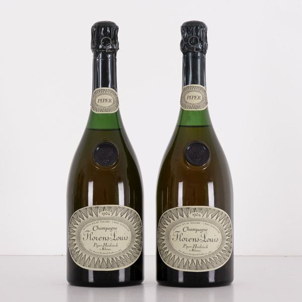 Lotto di 2 bottiglie Champagne Piper - Heidsieck Florens Louis