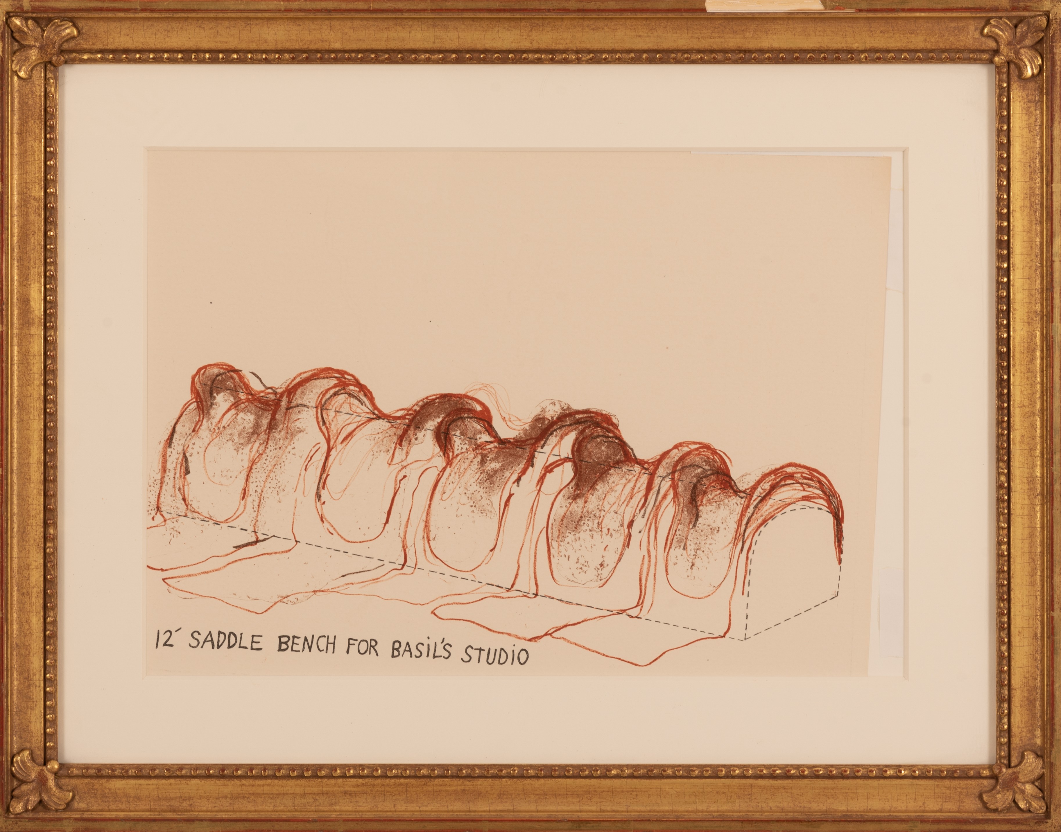 Jim Dine - 12' Saddle Bench For Basil's Studio (saddle Bench)