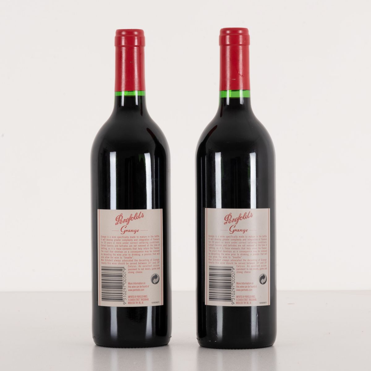 Lotto di 2 Bottiglie Penfolds