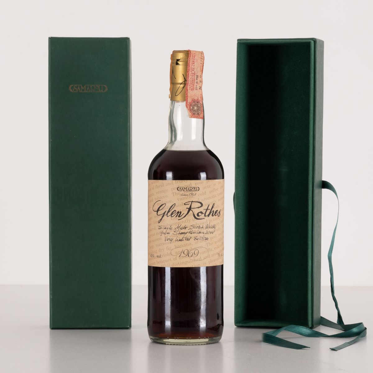 Lotto di 1 Bottiglia con Confezione Originale Single Malt Scotch Whisky Glen Rothes-savaroli
