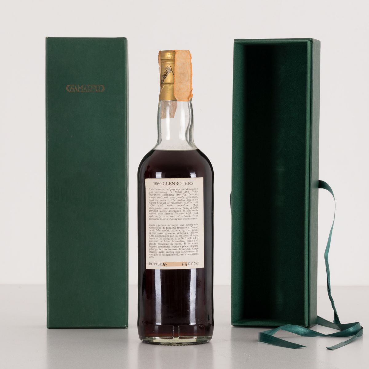 Lotto di 1 Bottiglia con Confezione Originale Single Malt Scotch Whisky Glen Rothes-savaroli