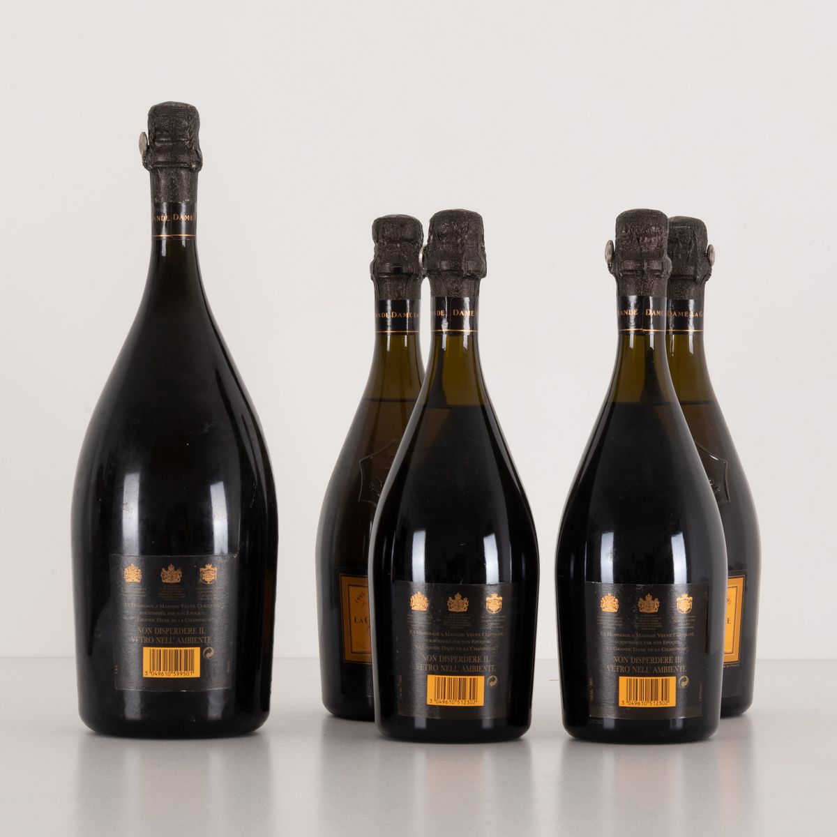 Lotto di 5 Bottiglie Champagne Veuve Clicquot Ponsardin