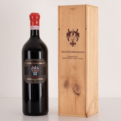 Lotto di 1 Bottiglia Doppio Magnum in Confezione di Legno Originale Brunello di Montalcino "pianr...