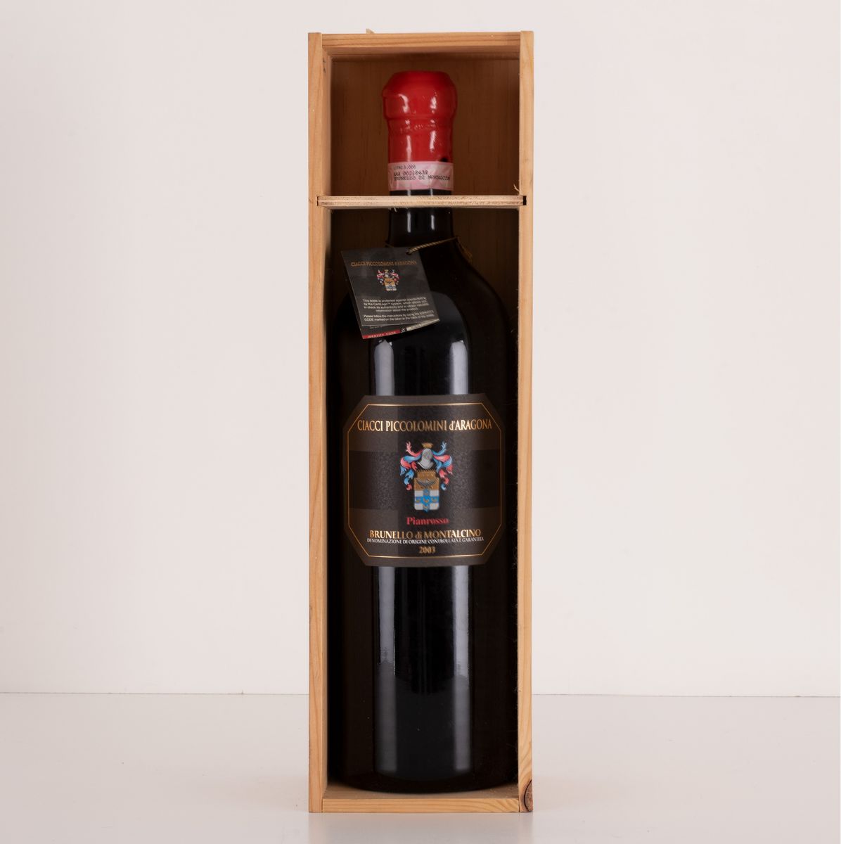 Lotto di 1 Bottiglia Doppio Magnum in Confezione di Legno Originale Brunello di Montalcino "pianr...