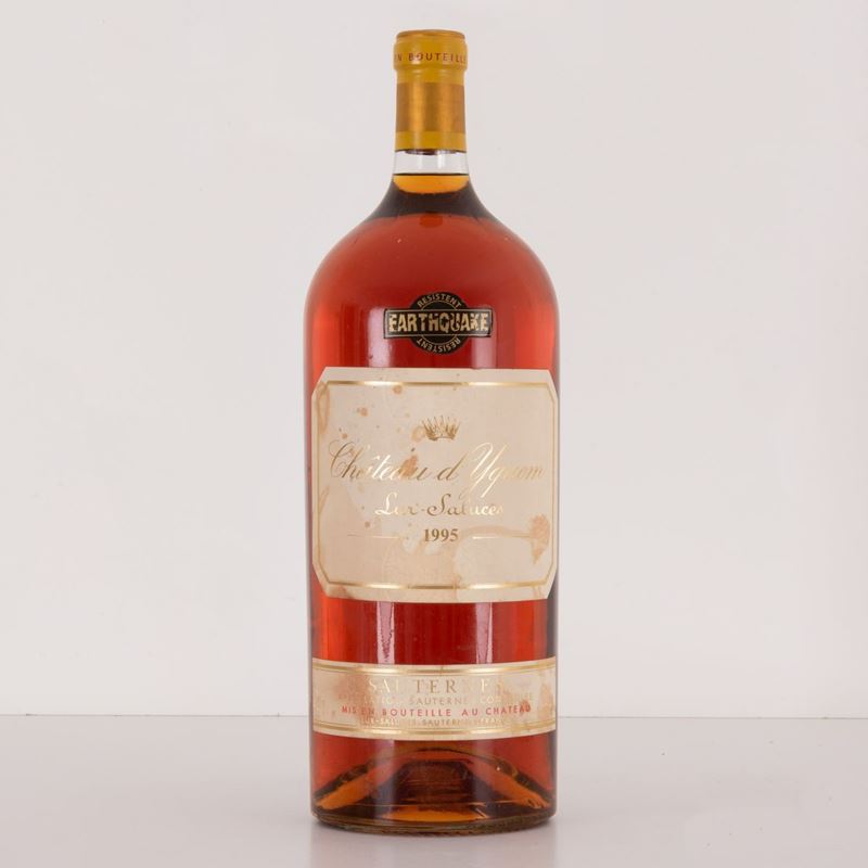 Lotto di 1 Bottiglia da 6 L. con Confezione Originale in Legno Lur Saluces -chateau D'yquen