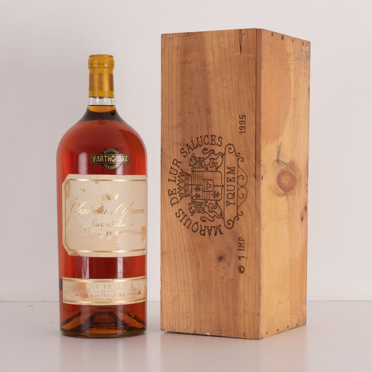 Lotto di 1 Bottiglia da 6 L. con Confezione Originale in Legno Lur Saluces -chateau D'yquen