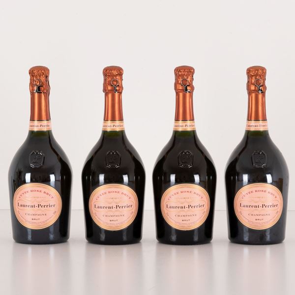 Lotto di 4 bottiglie Champagne Rosè Laurent Perrier