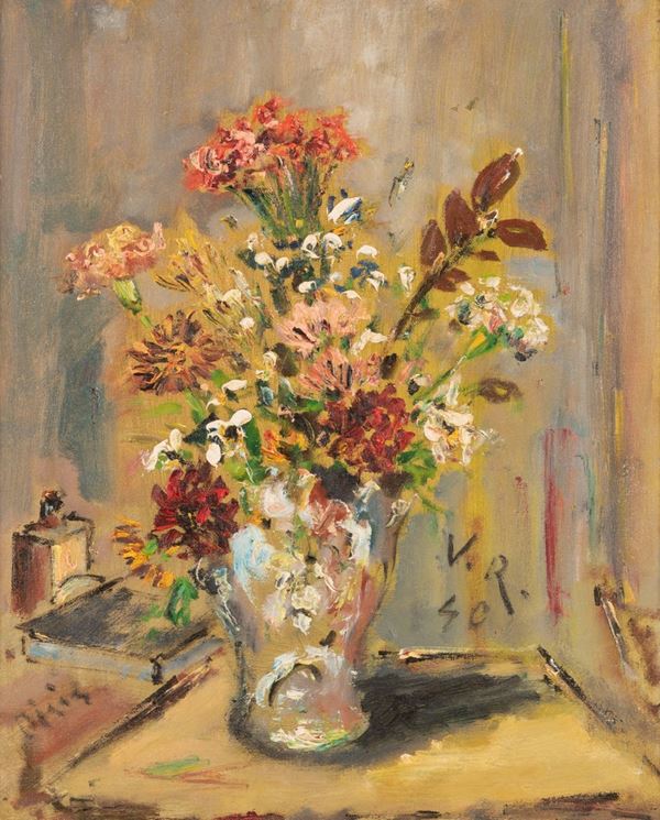 Filippo De Pisis - Vaso con fiori