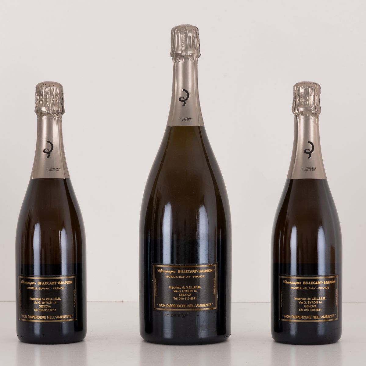 Lotto di 3 Bottiglie Champagne Billecart-salmon