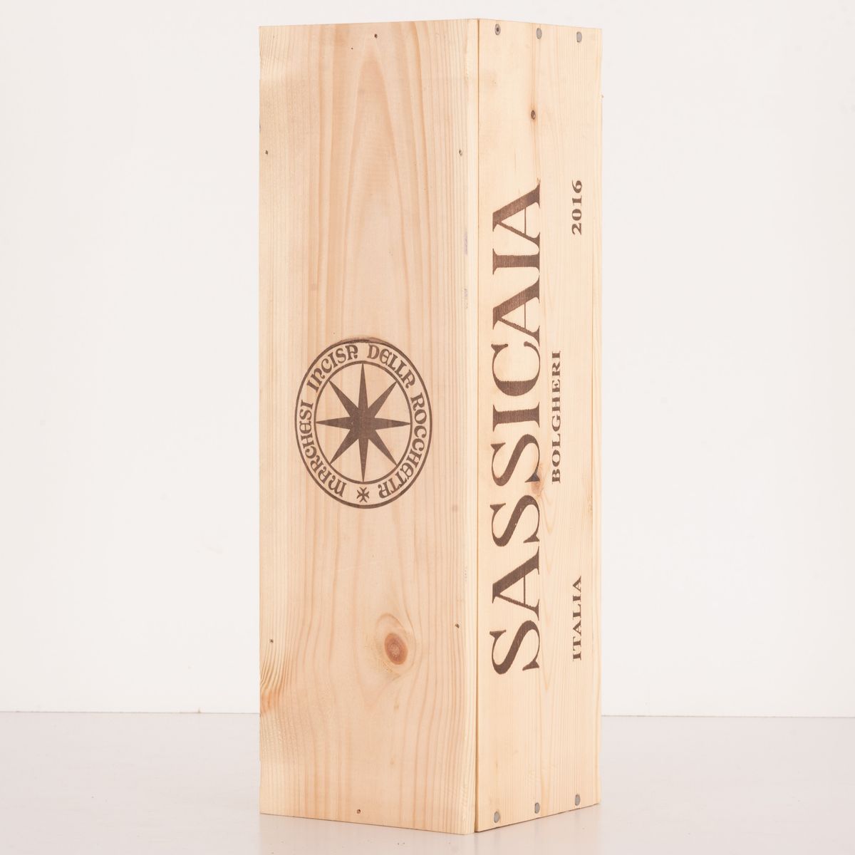 Lotto di 1 Bottiglia con Cassa di Legno Sassicaia Magnum Tenuta San Guido