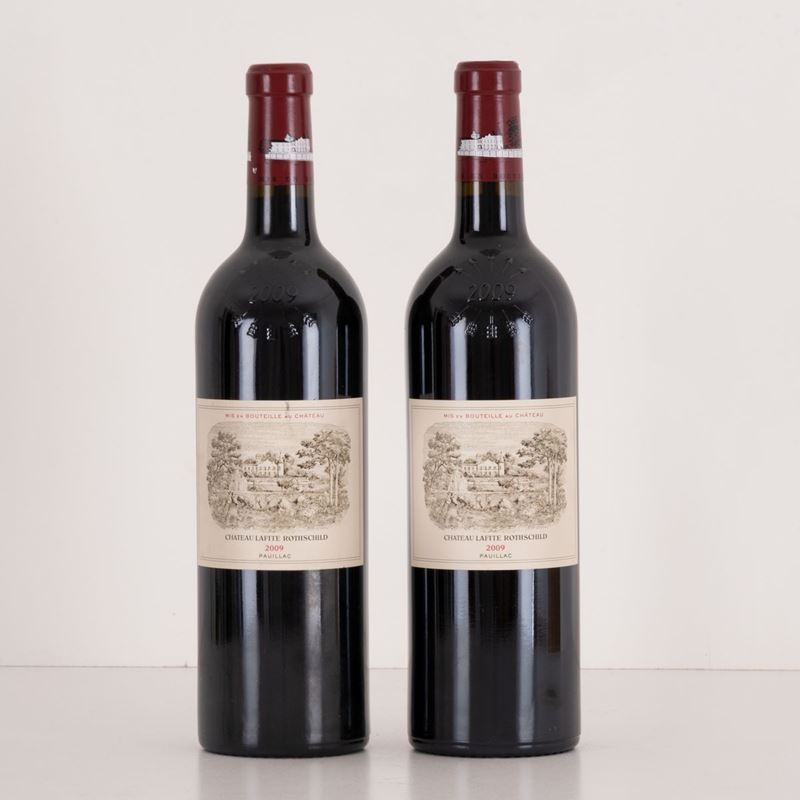 Lotto di 2 Bottiglie Bordaux Chateaux Lafite Rotshild