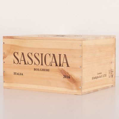 Lotto di 6 Bottiglie con Cassa di Legno Sassicaia Tenuta San Guido