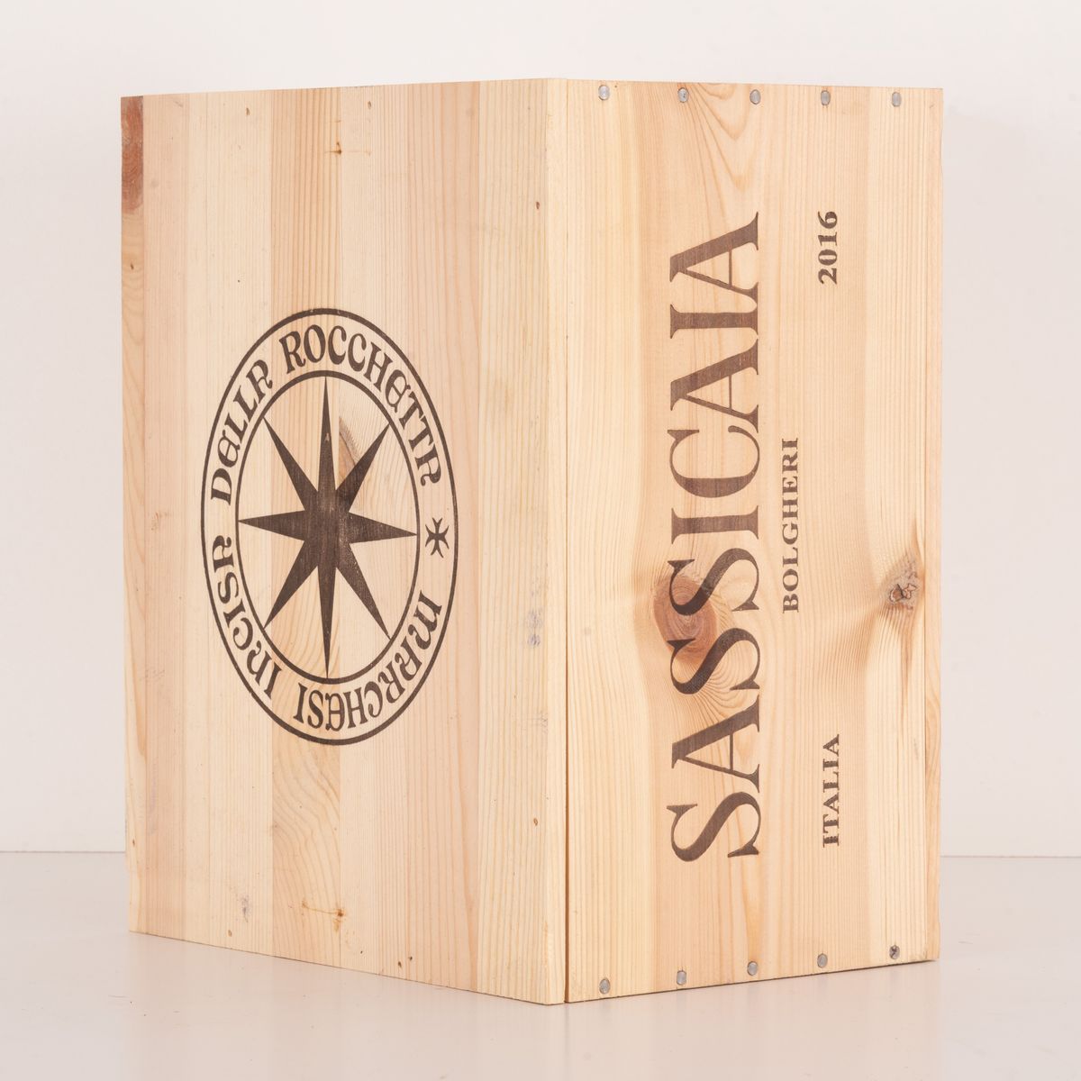Lotto di 6 Bottiglie con Cassa di Legno Sassicaia Tenuta San Guido