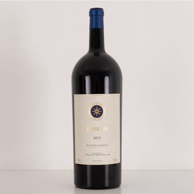 Lotto di 1 Bottiglia da 6 L. con Cassa di Legno Sassicaia Tenuta San Guido Edizione Speciale "bla...