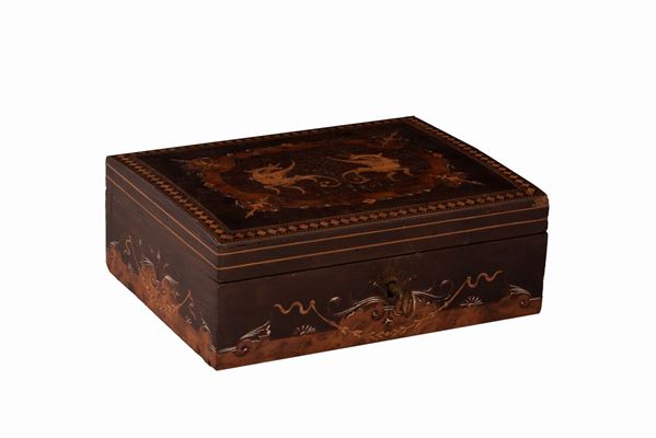 Scatola sorrentina in legno 
