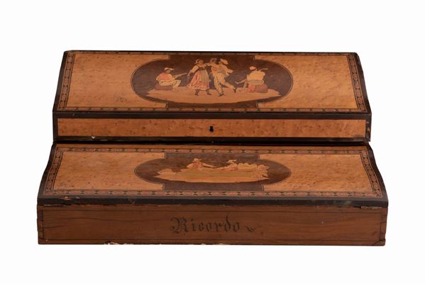 Portalettere sorrentino in legno 