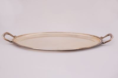 Vassoio Ovale in Argento con Manici