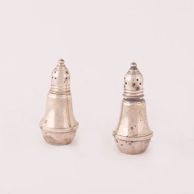 Coppia di Salierine in Argento Sterling 925 con All'interno 2 Ampolle in Vetro