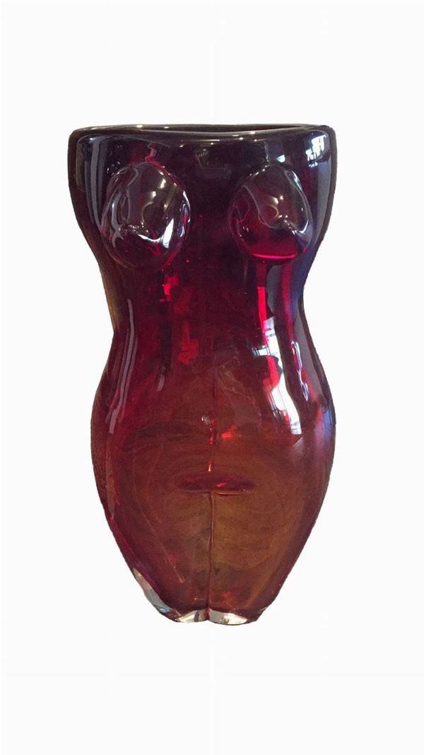 Pino Signoretto - Scultura in pasta vitrea raffiguranate busto di donna